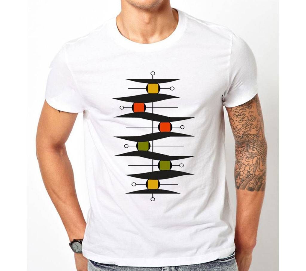 Boishakhi white Short Sleeve T-Shirt for men