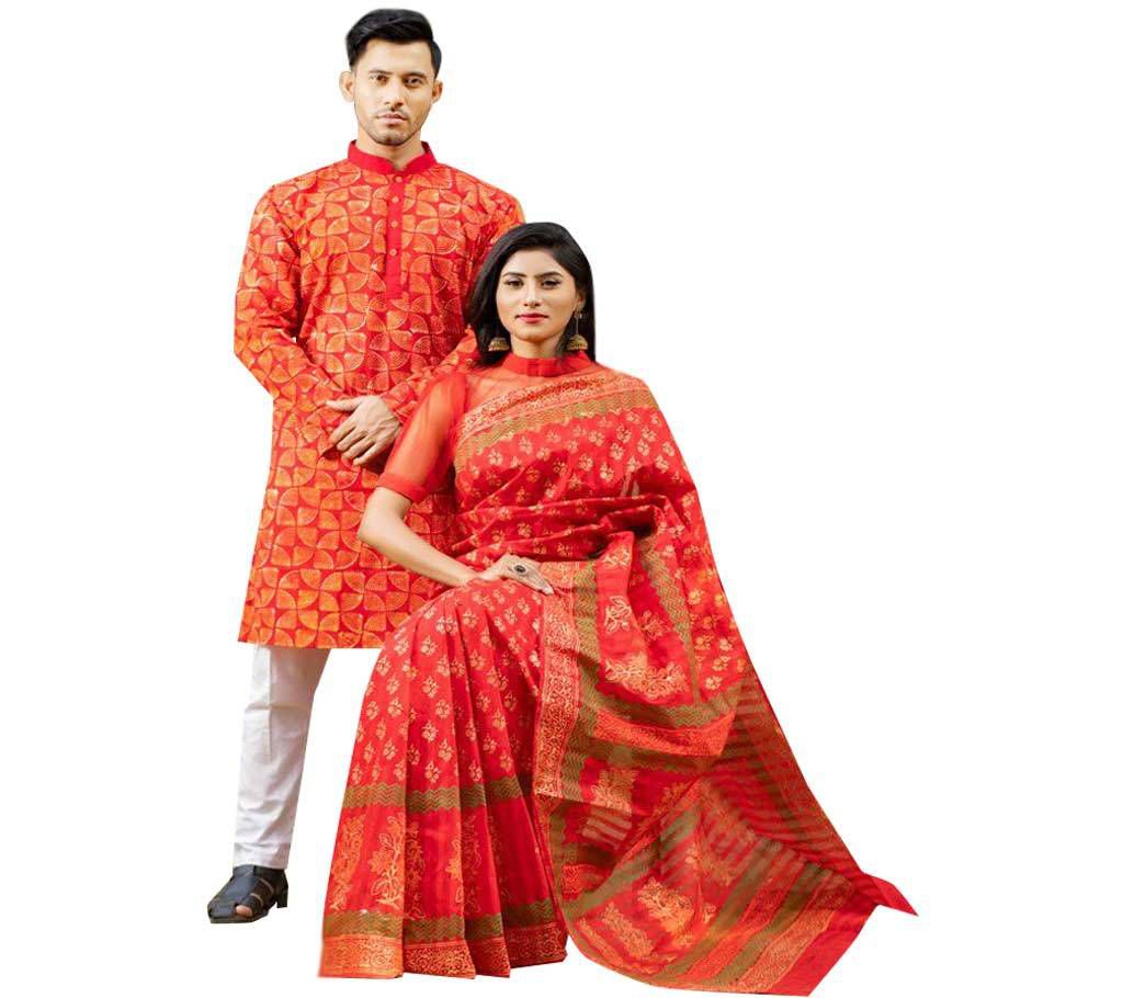 Boishakhi Special Couple Sharee & Panjabi