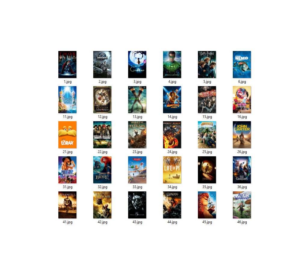 50 Pieces 3D movies Collection DVD [Play in Computer]