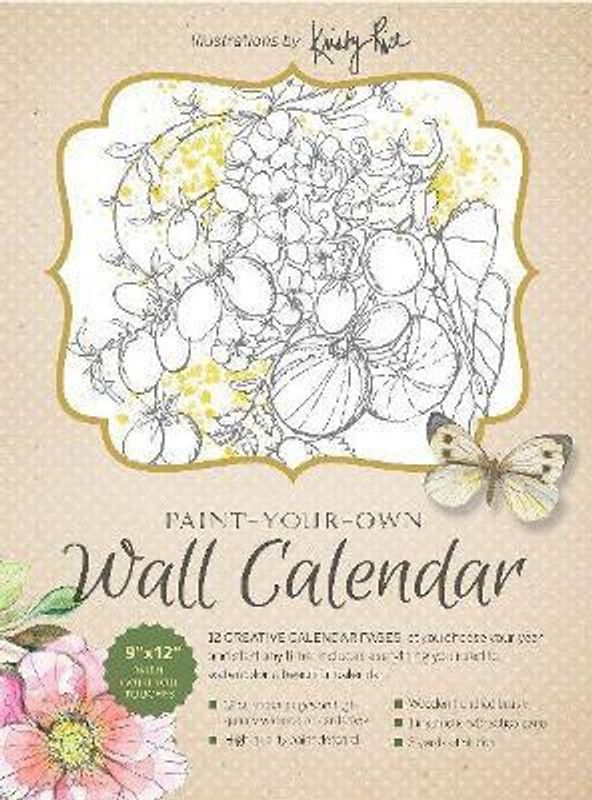 Paint-Your-Own Wall Calendar: Illustrations by Kristy Rice  (English, Miscellaneous print, Rice Kristy)