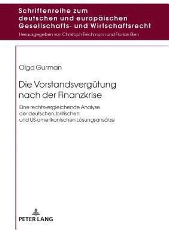 Die Vorstandsverguetung nach der Finanzkrise  (German, Hardcover, Gurman Olga)