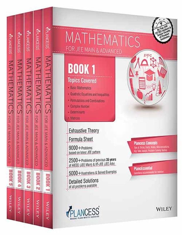 Plancess Study Material Mathematics for Jee, (Set of 5 Books)  (English, Paperback, Plancess)