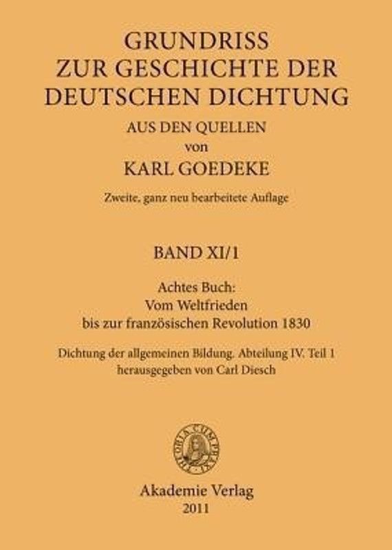 Achtes Buch: Vom Weltfrieden Bis Zur Franzoesischen Revolution 1830  (German, Hardcover, unknown)