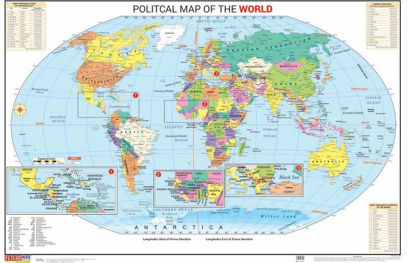 Political Map of the World  (English, Paperback, Future Kids Publications)