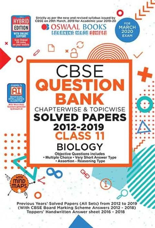 Oswaal Cbse Question Bank Class 11 Biology Book Chapterwise & Topicwise (for March 2020 Exam)  (English, Paperback, unknown)