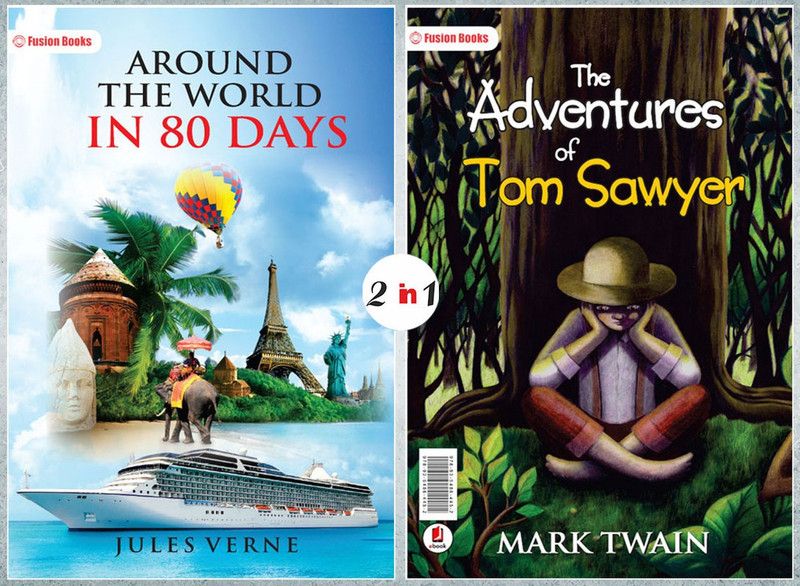 Around The World in 80 Days and The Adventures of Tom Sawyer  (Paperback, Verne, Jules, Twain, Mark)