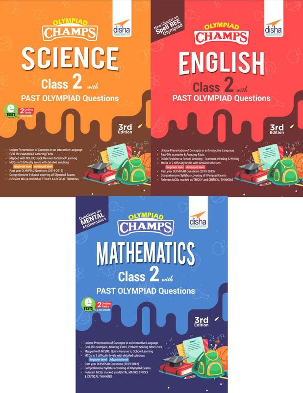 Olympiad Champs Science, Mathematics, English Class 2 with Past Questions  (English, Paperback, unknown)