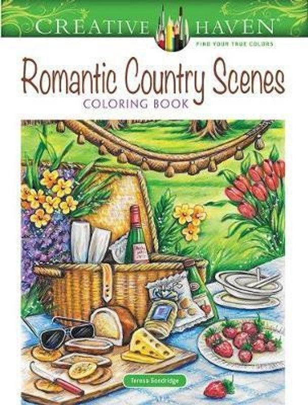 Creative Haven Romantic Country Scenes Coloring Book  (English, Paperback, Goodridge Teresa)