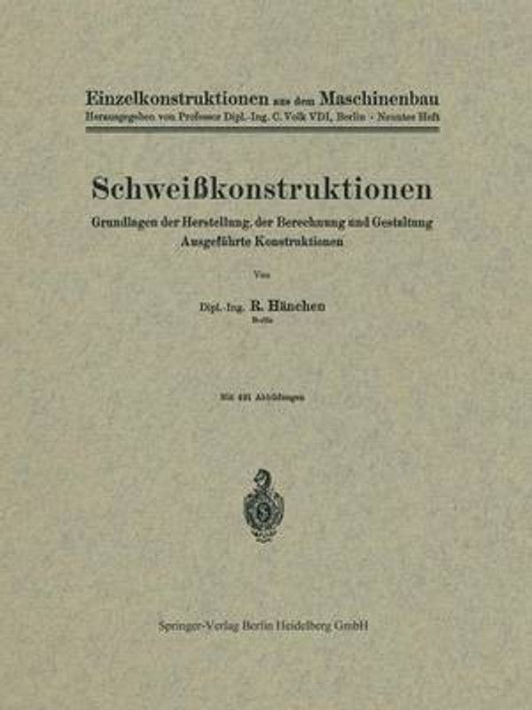 Schweisskonstruktionen  (German, Paperback, Hanchen R.)