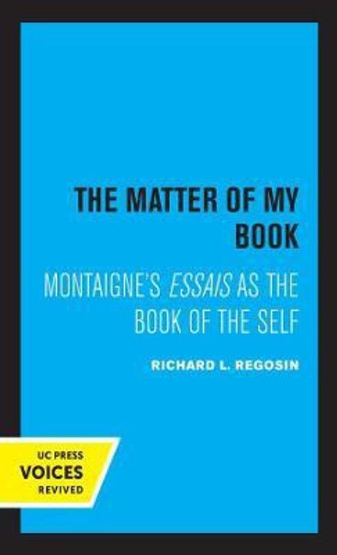 The Matter of My Book  (English, Paperback, Regosin Richard L.)