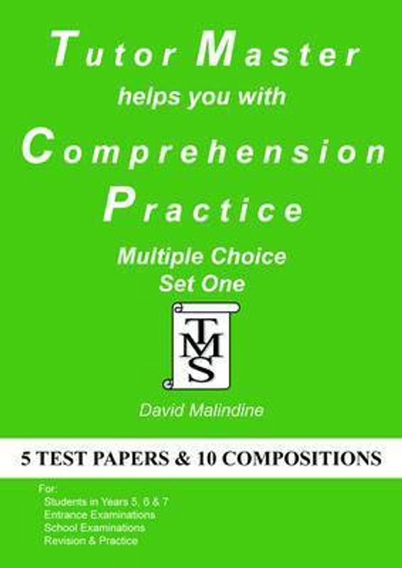Tutor Master Helps You with Comprehension Practice: Multiple Choice Set One  (English, Paperback, Malindine David)