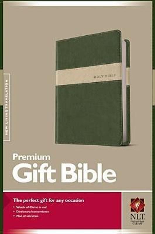 NLT Premium Gift Bible, Evergreen/Stone  (English, Leather / fine binding, unknown)