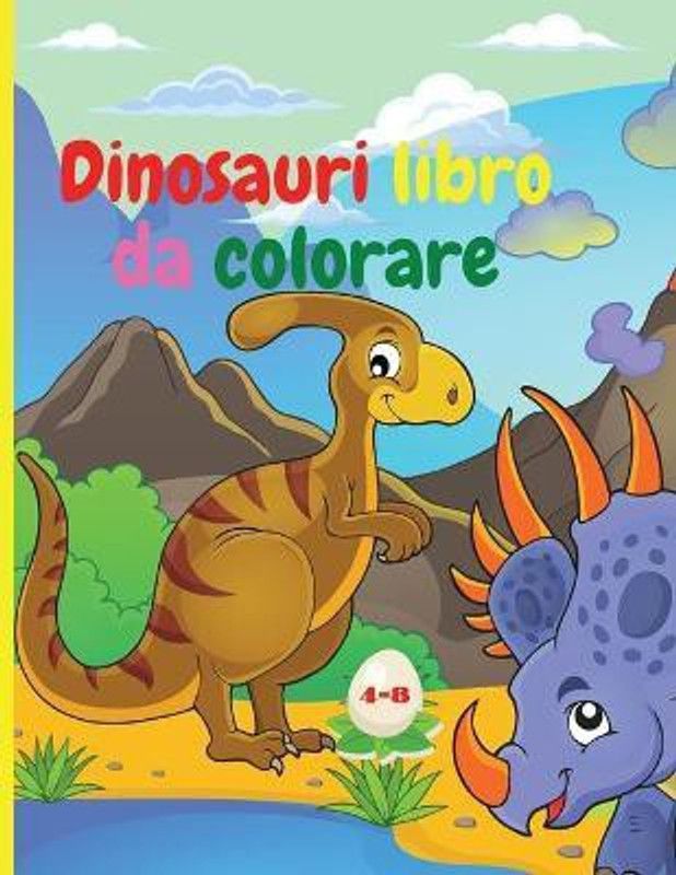 Dinosauri libro da colorare  (Italian, Paperback, Green Serge)
