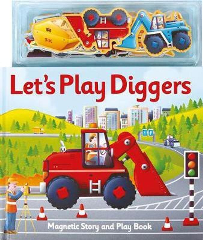 Magnetic Let's Play Diggers  (English, Board book, Clover Alfie)