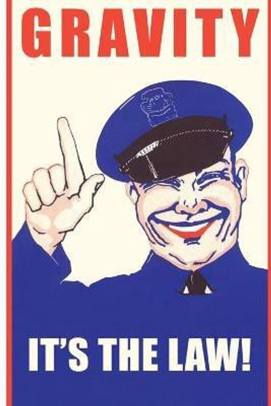 Vintage Journal 'Gravity, It's the Law' Public Service Poster  (English, Paperback, unknown)