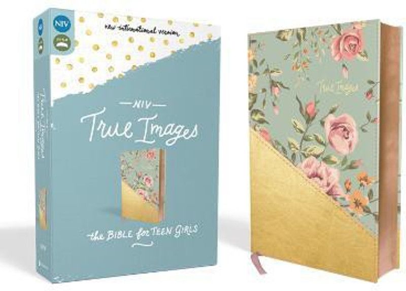 NIV, True Images Bible, Leathersoft, Teal/Gold  (English, Leather / fine binding, unknown)