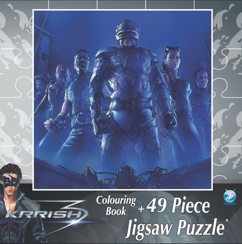 KRRISH JIGSAW 50 PC-2 - Colouring Book + 49 Piece Jigsaw Puzzle  (English, BOX, PEGASUS)