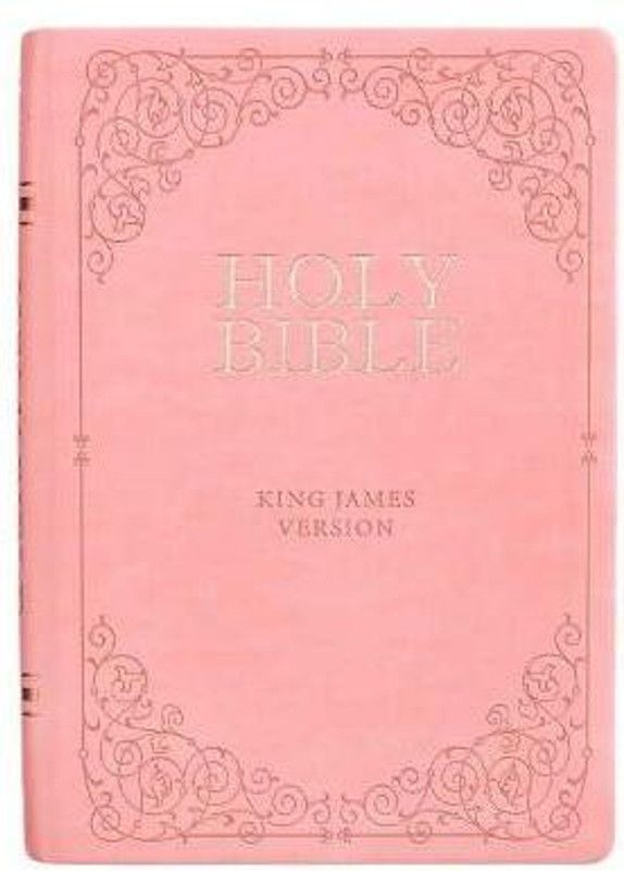 KJV Bible Giant Print Full Size Pink - KJV Holy Bible, Giant Print Full-Size, Pink Faux Leather w/Ribbon Marker, Red Letter, Thumb Index, King James Version  (English, Leather / fine binding, unknown)
