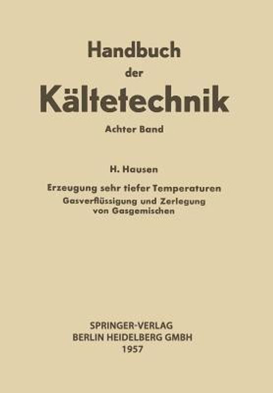 Erzeugung Sehr Tiefer Temperaturen  (German, Paperback, Hausen Helmuth)