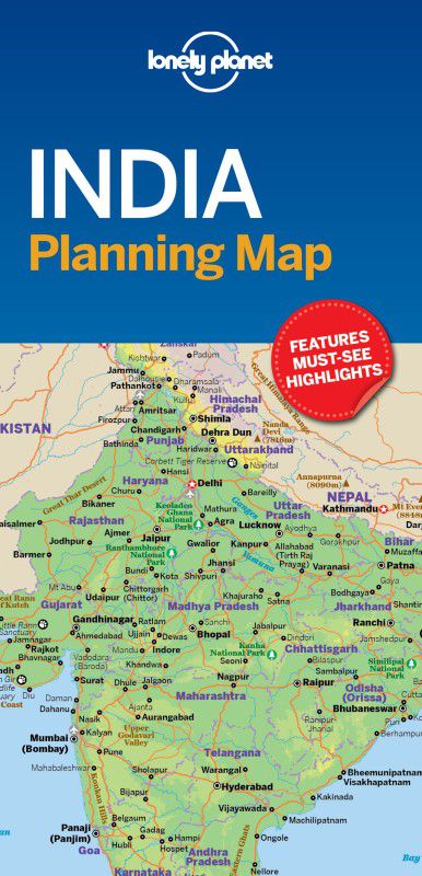Lonely Planet India Planning Map  (English, Sheet map, folded, Lonely Planet)