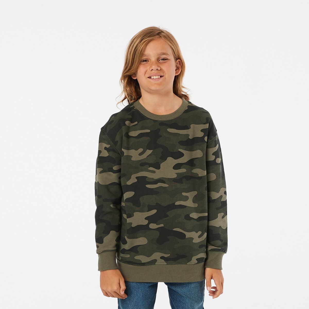 Camo Crew Neck Sweatshirt