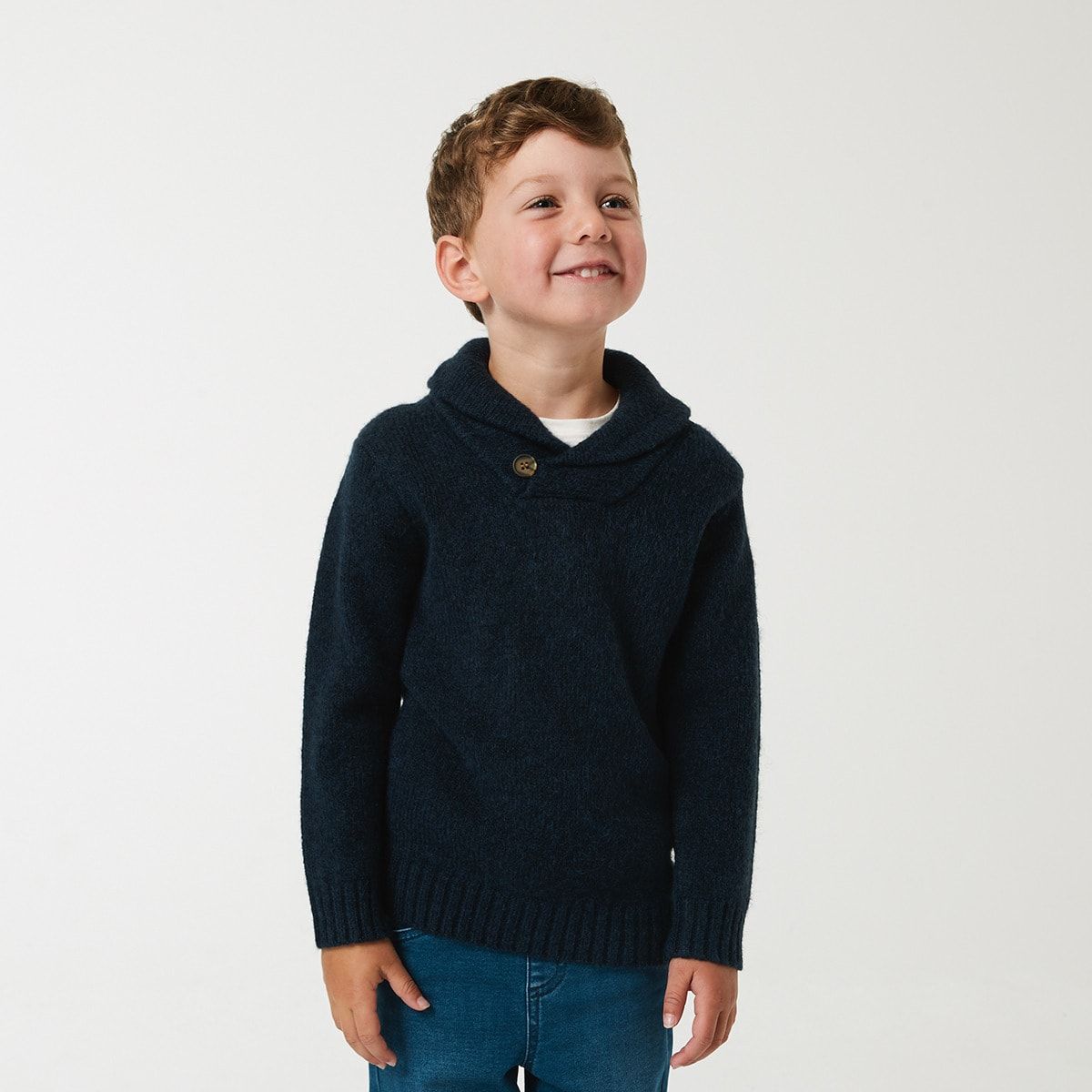 Shawl Neck Knit Top