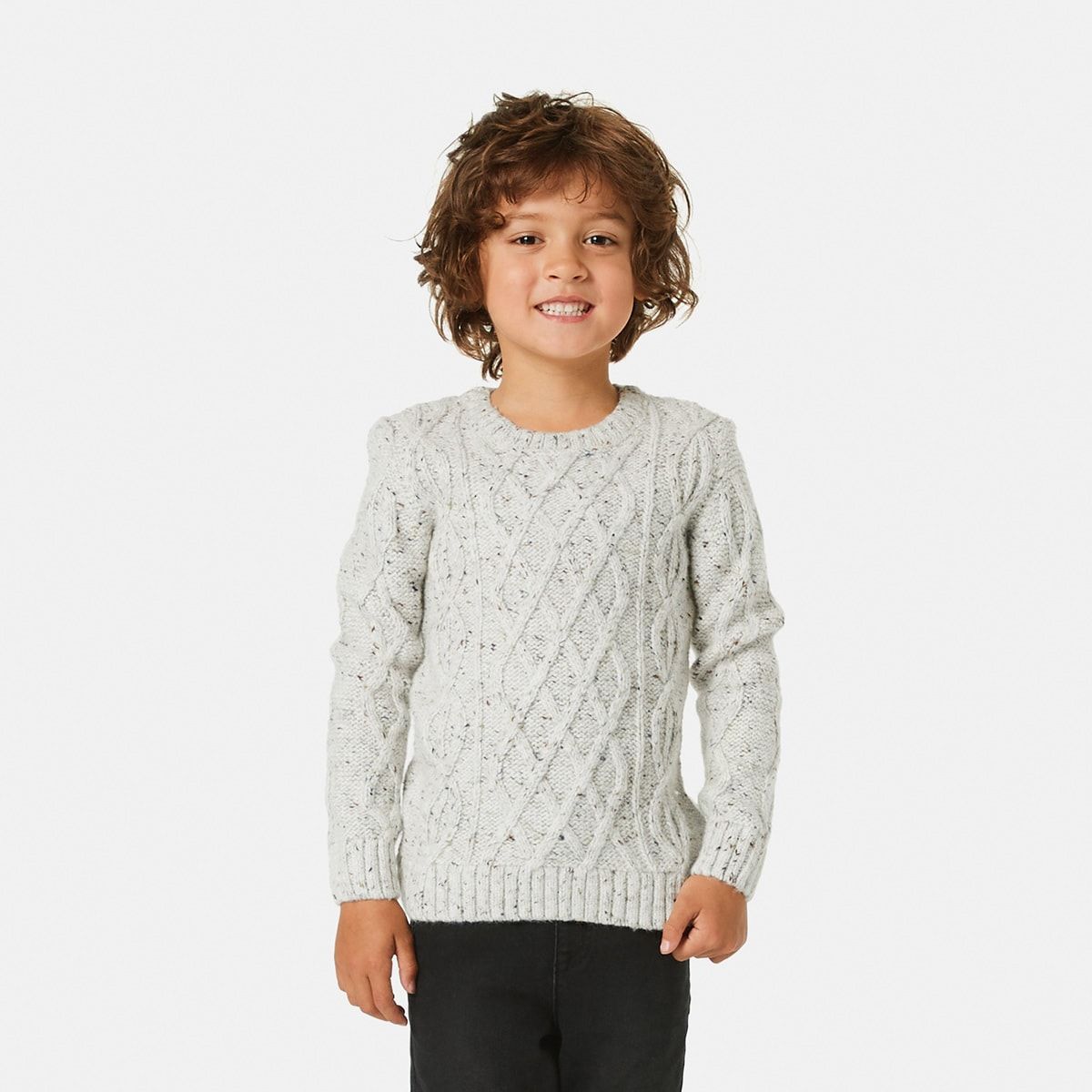 Cable Crew Knit Top