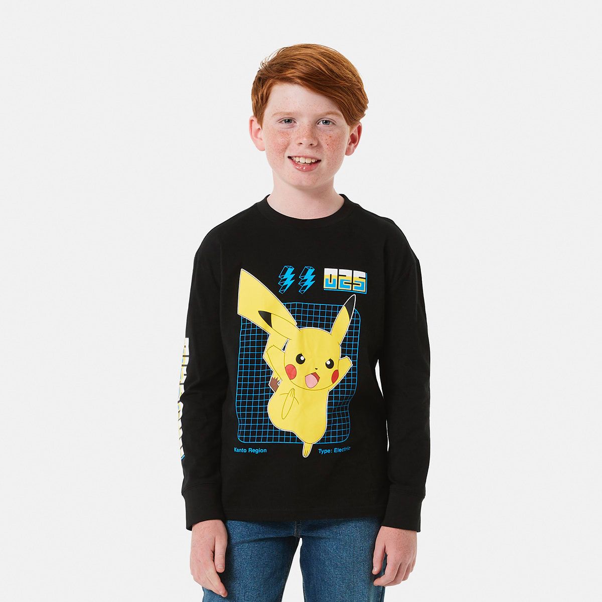 Pikachu License Print Long Sleeve T-shirt