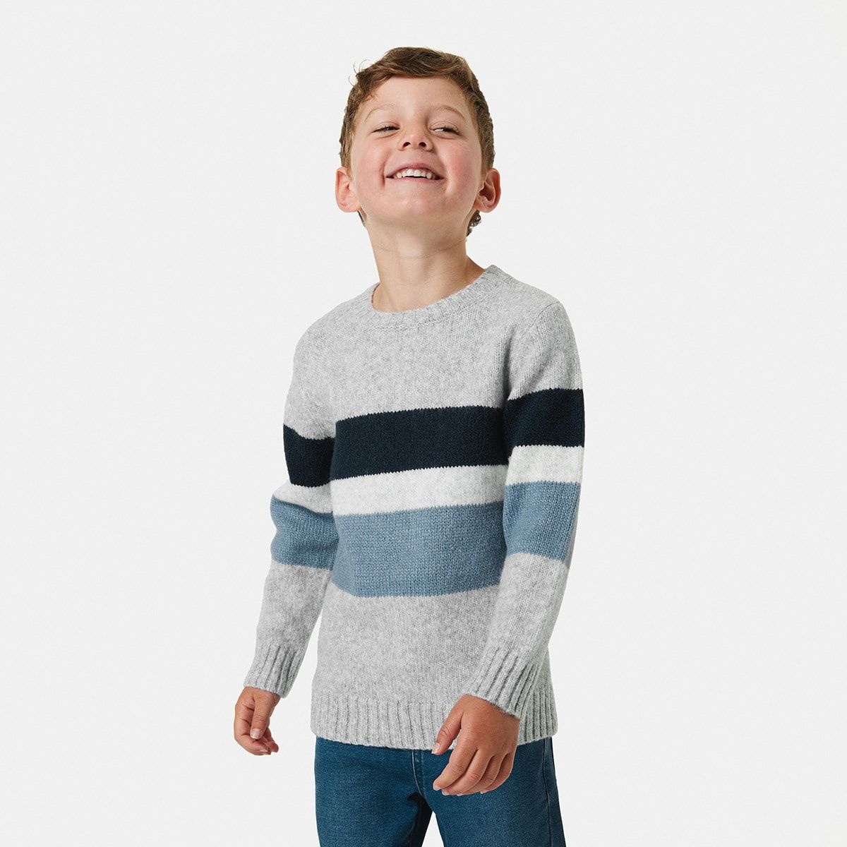 Block Stripe Knit Pullover