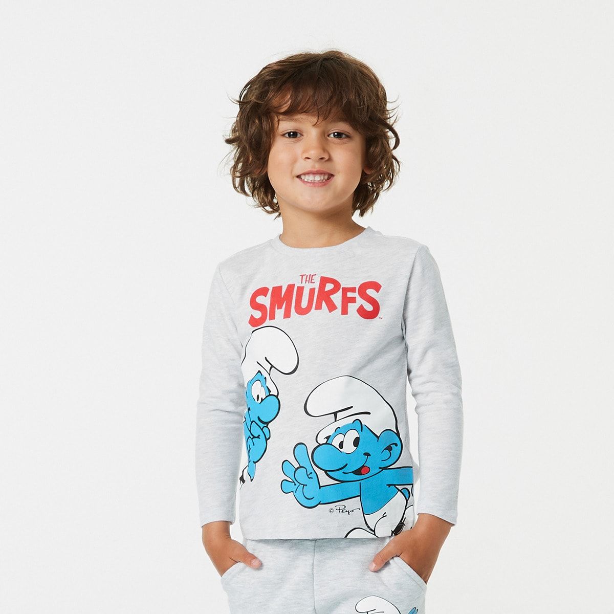 Smurfs License Long Sleeve Print T-shirt