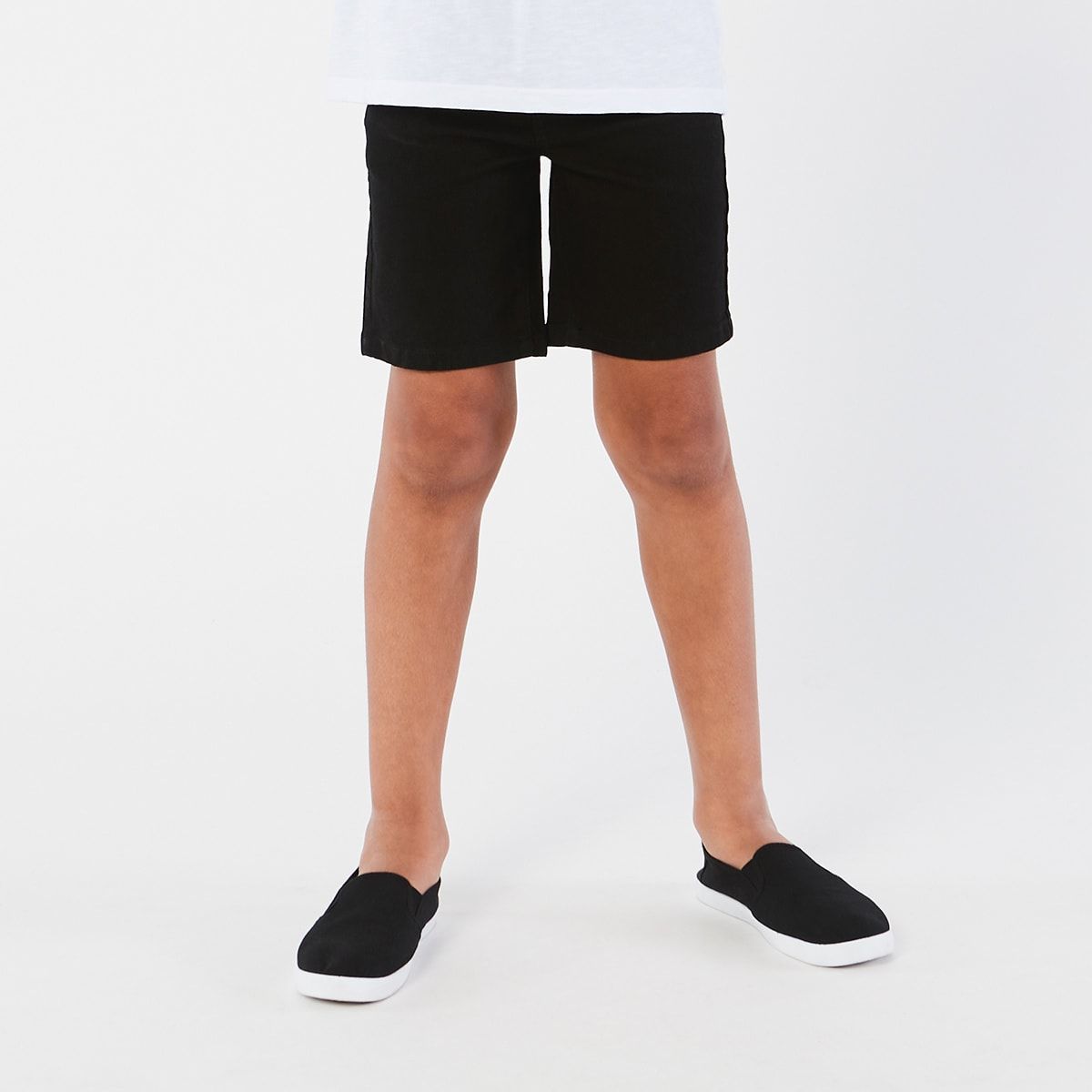 Jet Black Denim Shorts