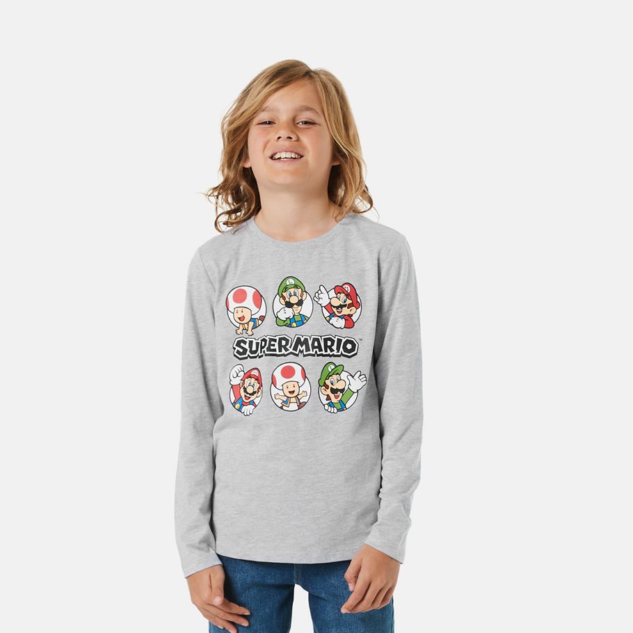 Super Mario License Long Sleeve T-shirt