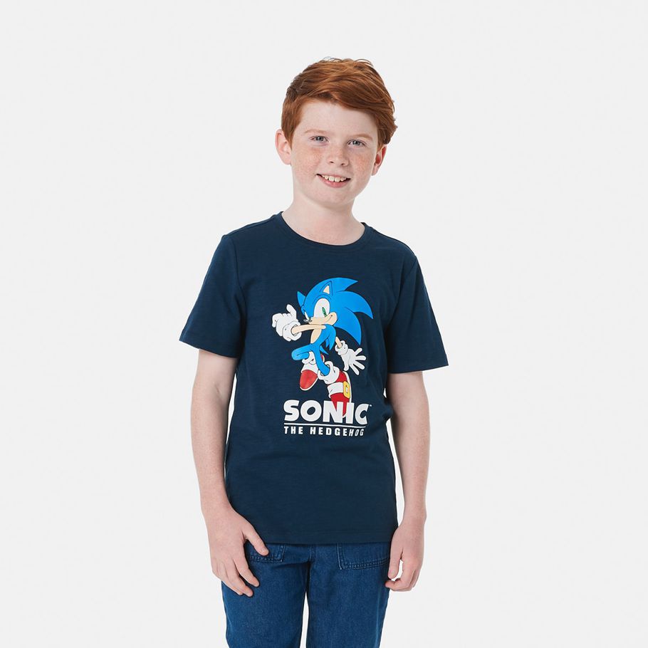 Sonic License Slub Print T-shirt