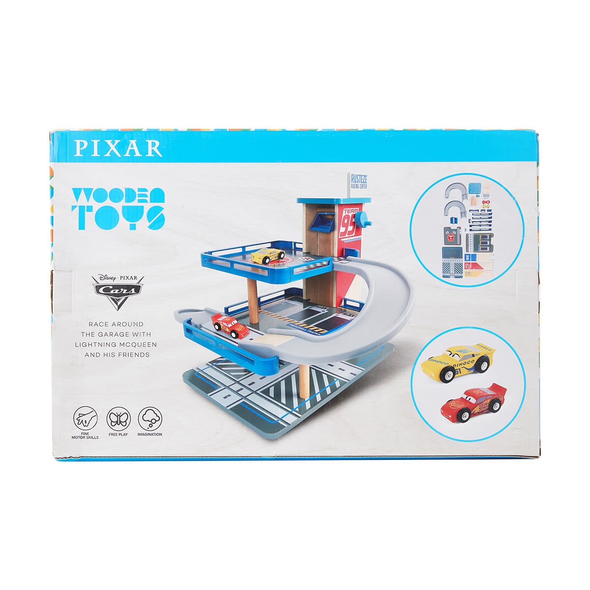 Disney Pixar Wooden Toys Car Racing Centre
