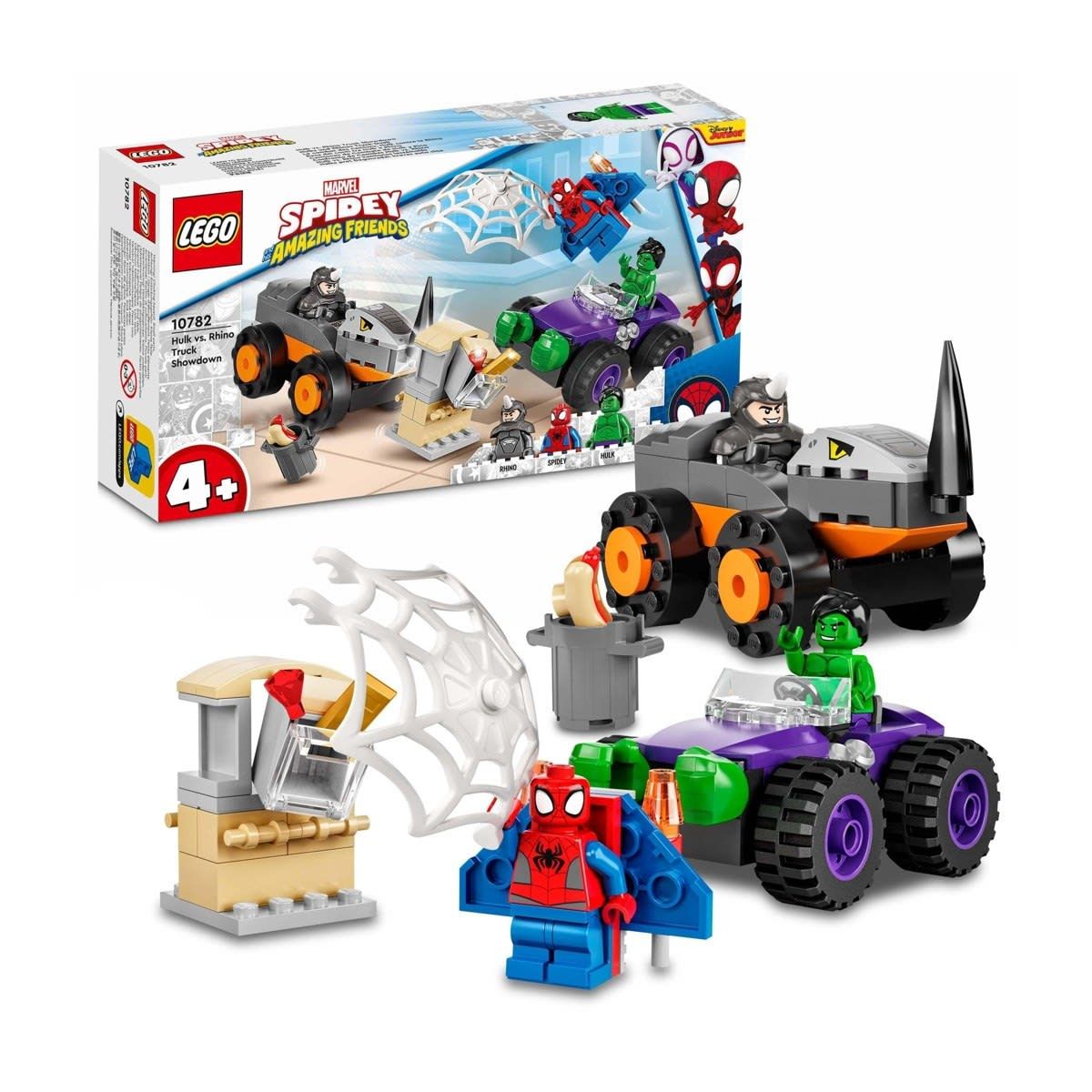 LEGO Spidey Hulk vs. Rhino Truck Showdown 10782