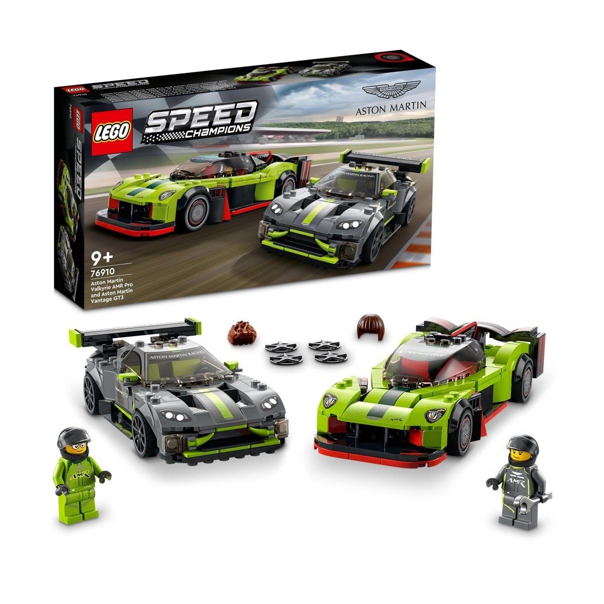 LEGO Speed Champions Aston Martin Valkyrie AMR Pro and Aston Martin Vantage GT3 76910