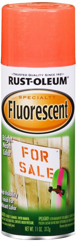 RUST-OLEUM Specialty Fluorescent Red-Orange Spray Paint 312 ml  (Pack of 1)