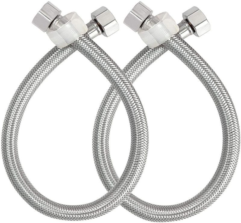 CERAMAX 304 Grade Braided Stainless Steel Connection Pipe Hose Pipe - 18 Inch Faucet Set