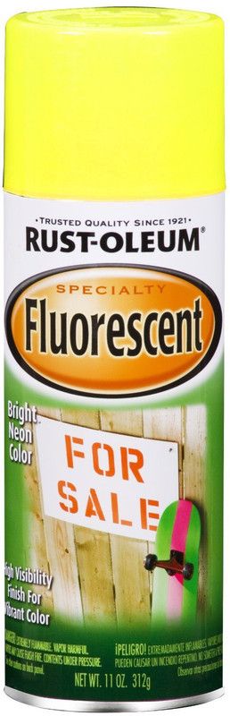 RUST-OLEUM Specialty Fluorescent Yellow Spray Paint 312 ml  (Pack of 1)