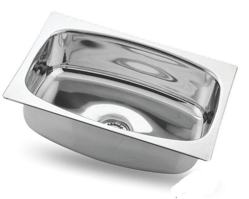 AVLEN (22x18x9)Inch, stainless steel oval bowl' Kitchen Sink Vessel Sink  (SILVER)
