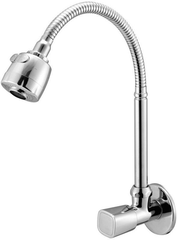 Prestige FLX3407 DXY Flexible Sink Silver Pillar Tap Faucet  (Wall Mount Installation Type)