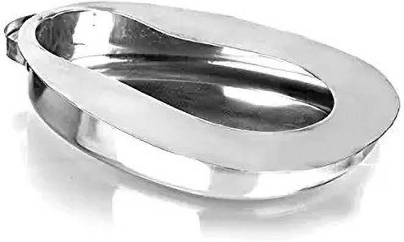 MOWELL Bedpan Female small (B) with cover/Lid (355x290x70mm)stainless steel Standard Commode Urinal  (Grey)