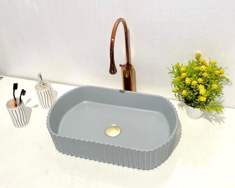 BasinWorld beautiful basin 234 MATT BEST LATEST BEAUTIFUL ART BASIN Table Top Basin  (MULTI)