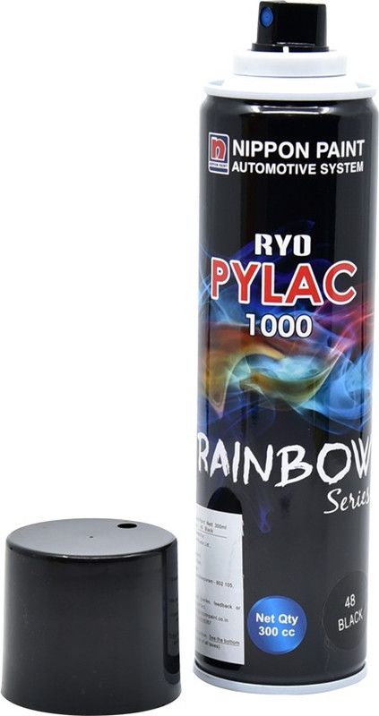 Nippon Paint Black Spray Paint 300 ml  (Pack of 1)