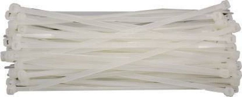 greengrow 10 Inch Nylon Cable Ties Zip Wire Organiser Ties Nylon Flexible Straps Cable Tie Nylon Cable Wraptor Cable Tie  (White Pack of 1)