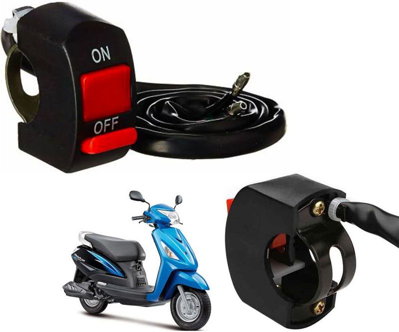 Auto Kite Off On Switch Head Light Fog Light Double Control Bike On/Off Handlebar Switches Suzuki Swish 15 A Two Way Electrical Switch  (Pack of 1 Number of Switches - 2)