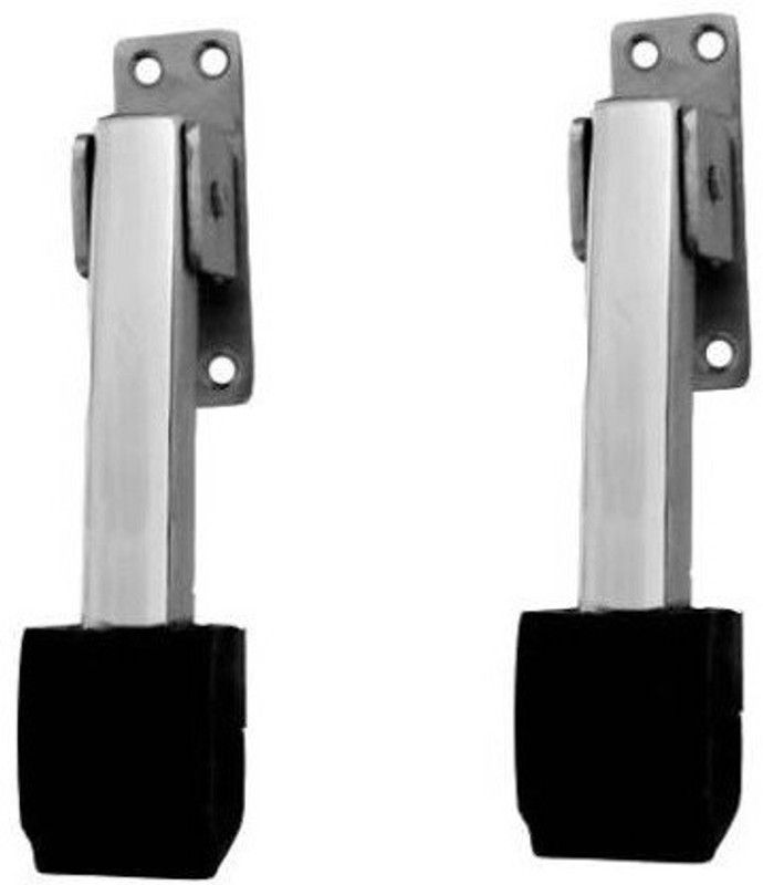 Rishikansh DOOR STOPPER 2 PIECE Door Stopper 2 pieces 5 Inches Silver Door Mounted Door Stopper (Silver) Door Mounted Door Stopper  (Silver, Black)