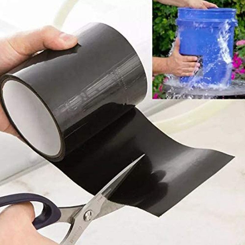 aaryason Super Strong Waterproof Tape for Seal Repair_208 1.52 m Floor Marking Tape  (Black Pack of 1)