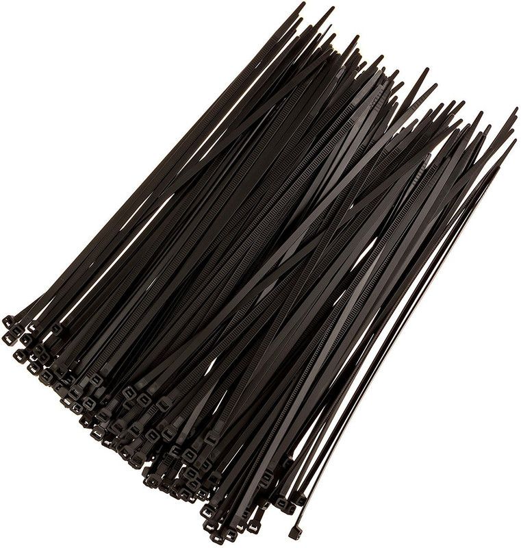 SS System 150x3.6MM Nylon Flexible Straps Cable Tie  (Black Pack of 100)