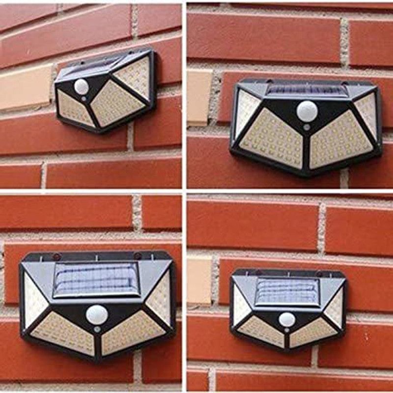 geutejj Outdoor Solar Light PIR Motion Sensor Wall Light Waterproof Solar Sunlight_66 Solar Light Set  (Wall Mounted Pack of 1)